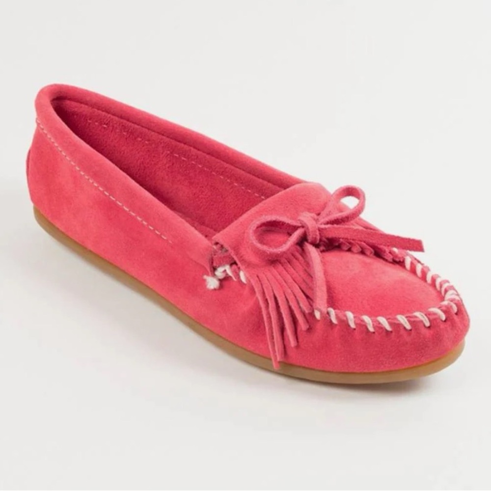 Pink Kilty Hardsole Minnetonka Moccasin W 9.5